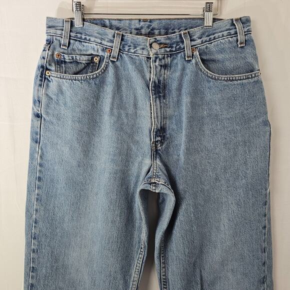 Vtg Levis 550 Relaxed Fit Jeans Size Tag 36x31 Act 34x30 Blue Tapered Denim Y2K - Picture 3 of 14